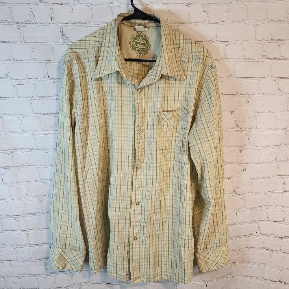 Men's Split longsleeve button-down shirt, size XL